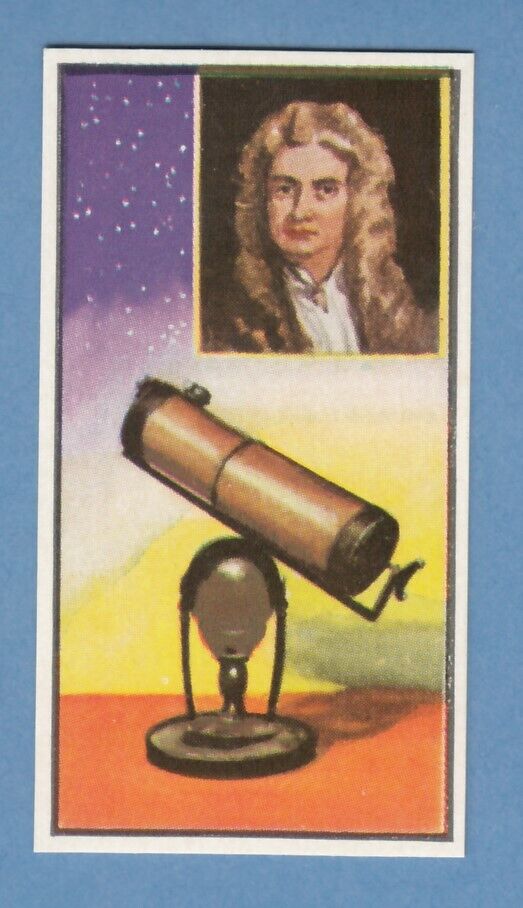 Telescope: Vintage 1962 Scientist Card Of Sir Isaac Newton
