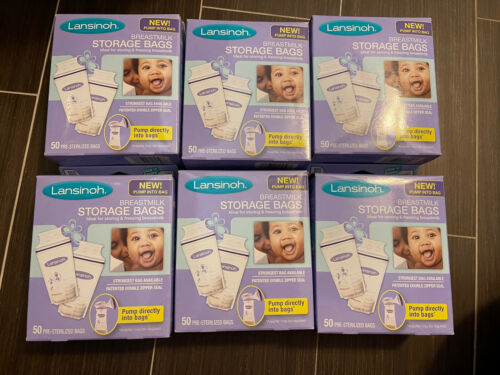 6 Box New Lansinoh Breastmilk Freezer Storage Bags X50  ~  Bpa Free 300 Total