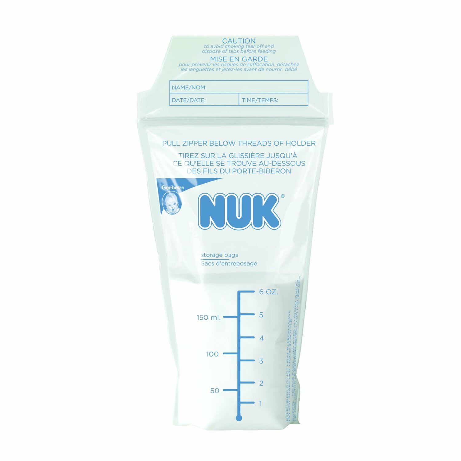 Nuk/gerber Seal N Go Disposable Breast Milk Liner Bags - 50 Ct.